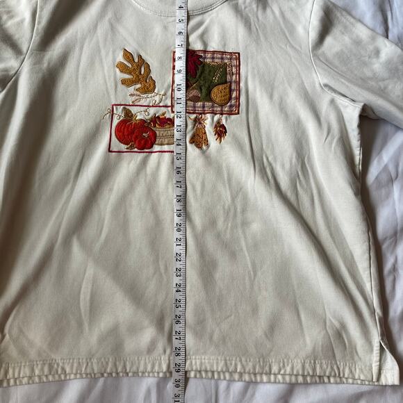 Bobbie Brown Embroidered Fall Sweatshirt 22/24W - Picture 8 of 10